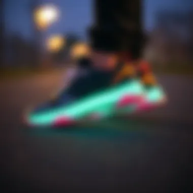 Trendy Illuminated Footwear for Youth Trendy illuminated shoes with vibrant colors appealing to youth culture