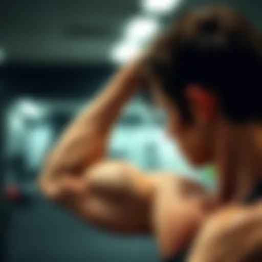 Illustration of a triceps workout demonstrating proper form