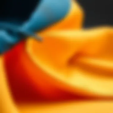 Close-up of high-quality fabric used in sports clothing