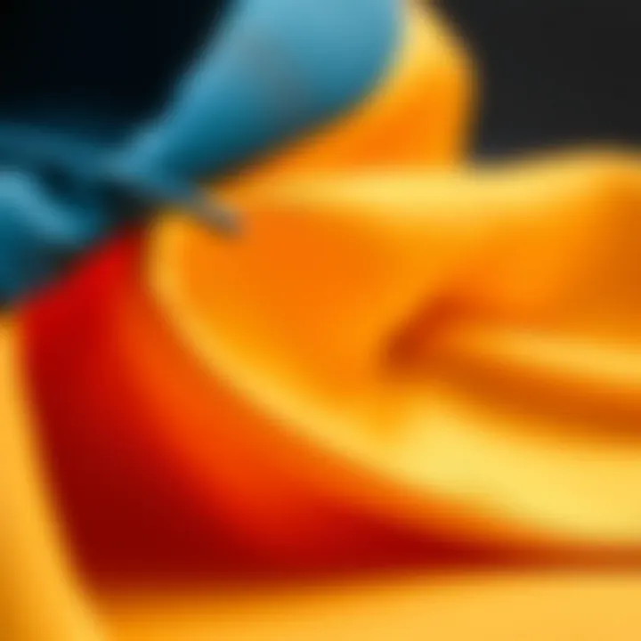 Close-up of high-quality fabric used in sports clothing