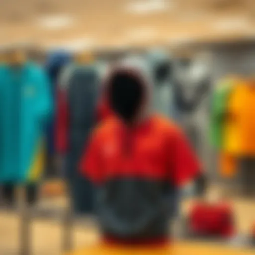 Diverse Sports Attire Showcase Vibrant display of sports apparel showcasing various styles and colors