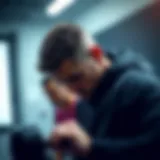 A person engaging in high-intensity workout