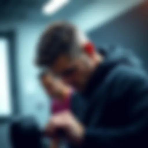 A person engaging in high-intensity workout