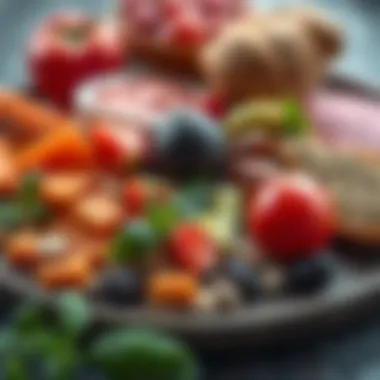 A close-up of healthy foods and snacks beneficial for metabolism