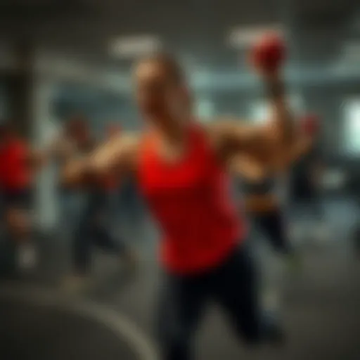 Dynamic workout session showcasing various exercises